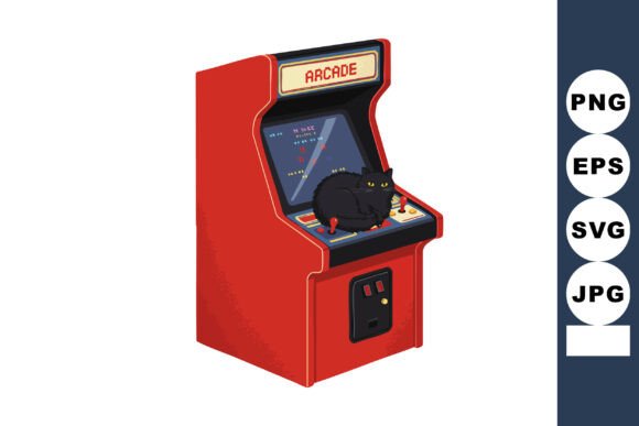 Download Black Cat Sitting on Red Arcade Game Mac - Mac Collection