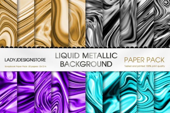 Download Liquid Metallic Background - Metallic background Collection