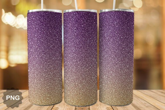 Download Deep Purple to Gold Glitter Ombre Tumble - Premium Resources