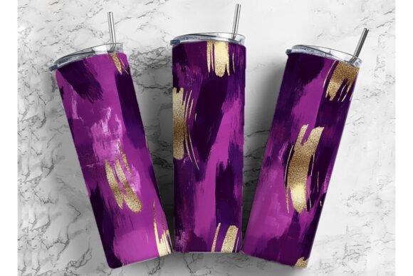 Download Deep Purple Pink Gold Glitter Brush Stro - Premium Resources