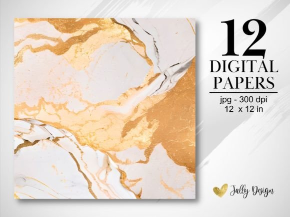 Download Natural Marble &amp; Gold Foil Digital Paper - Natural marble Collection